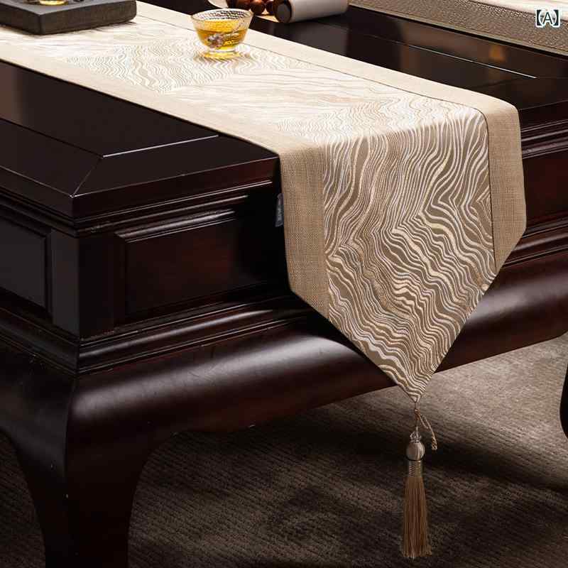 ・カテゴリ: テーブルランナー・スタイル: 中国風クラシック・主な素材: 高精密、綿麻80%・柄: 幾何学抽象・カラー展開: ベージュ、中国紅、帝王黄、ブルー・サイズ展開: 33x120cm、33x180cm、33x210cm、33x240...