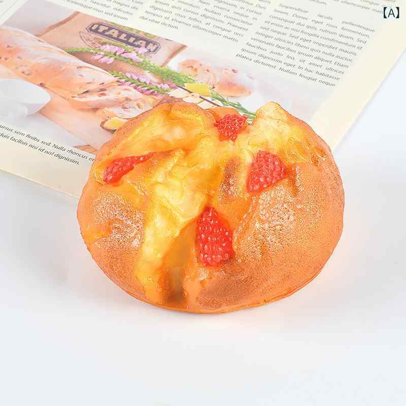 食品サンプル PU製 ミニパン デザート スイーツ イチゴ ブルーベリー マルベリー アーモンド 冷蔵庫 マグネット 店舗装飾 ディスプレイ 飾り オブジェ