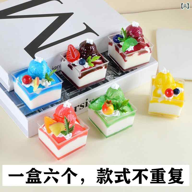 食品サンプル フェイクスイーツ ミニケーキ アイスクリーム サンデーカップ パン マグネット ディスプ..