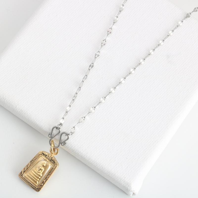 ネックレス メンズ レディース チタン鋼 ステンレス製 関羽 観音 仏祖 仏像 タイ仏牌 モチーフ ペンダント お守り 開運 守護 ユニーク 個性的 ファッションアクセサリー 首飾り ストリート カジュアル