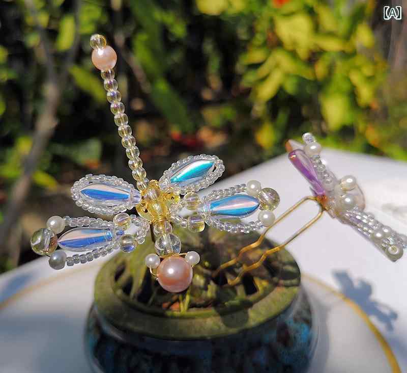 5個セット・主な素材: 合金・スタイル: レトロ・加工: ハンドメイド・カラー展開: トンボ、チョウ・カテゴリ: ヘアアクセサリー