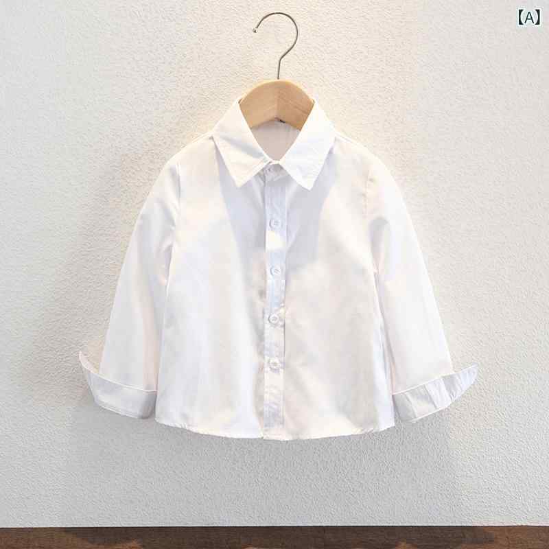 シャツ 男の子 キッズ 男児 長袖 無地 綿 裏起毛 厚手 襟付き ワイシャツ フォーマル スーツ 通学 発表会 入学式 卒園式 白 黒 青 ネイビー 秋冬