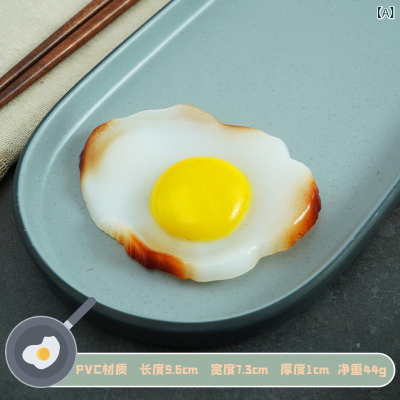 食品サンプル 目玉焼き 卵 フェイクフード PVC製 ハンドメイド 精巧 リアル ディスプレイ 撮影小道具 ..