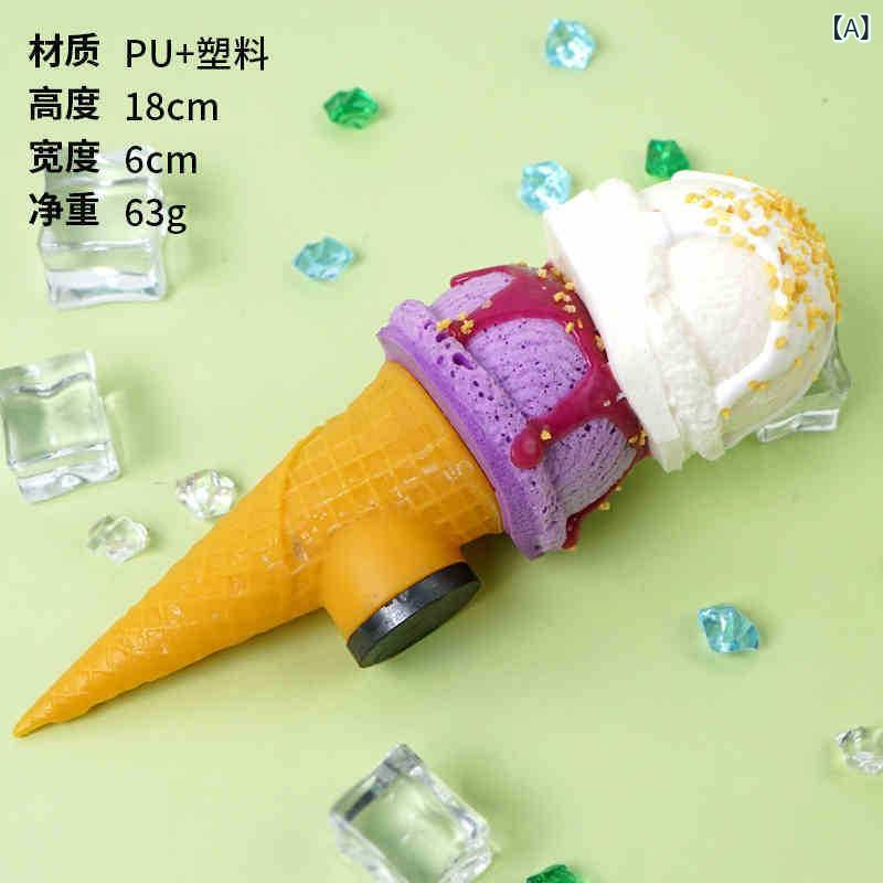 食品サンプル ヨーロピアン ダブル アイスクリーム スクープ 低反発 もっちり リアル フェイクスイーツ..