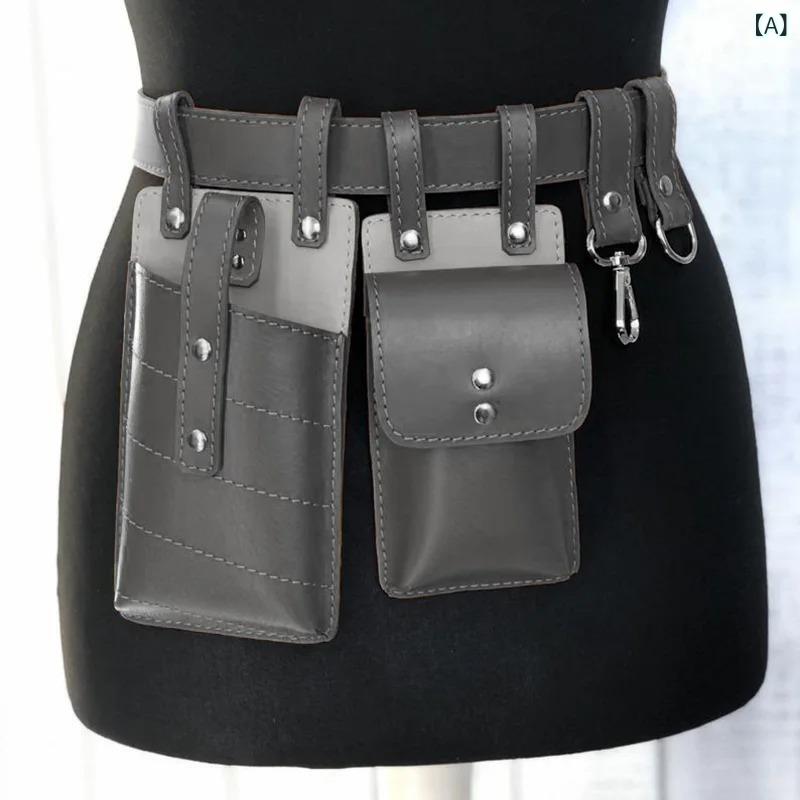 バッグ 中世 スチームパンク レトロ アンティーク ハロウィン コスプレ レザー 革 ウエストバッグ ウエストポーチ 財布 ウォレット スマホポーチ 携帯ケース