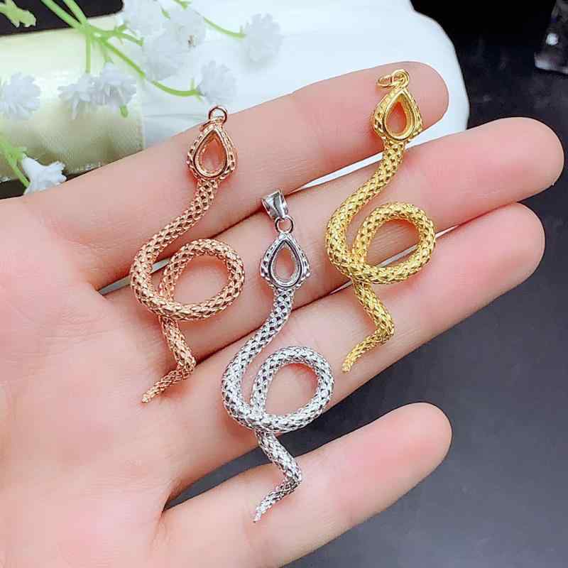 ネックレス S925シルバー スターリングシルバー ヘビモチーフ スネーク 蛇 ドロップ 涙型 しずく型 4x6..