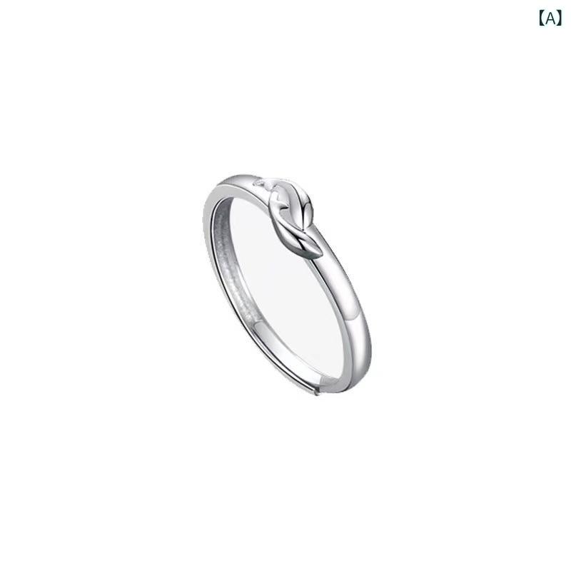 指輪 レディース 双魚モチーフ オープンリング シンプル ユニーク ライトラグジュアリー 上品 エレガン..