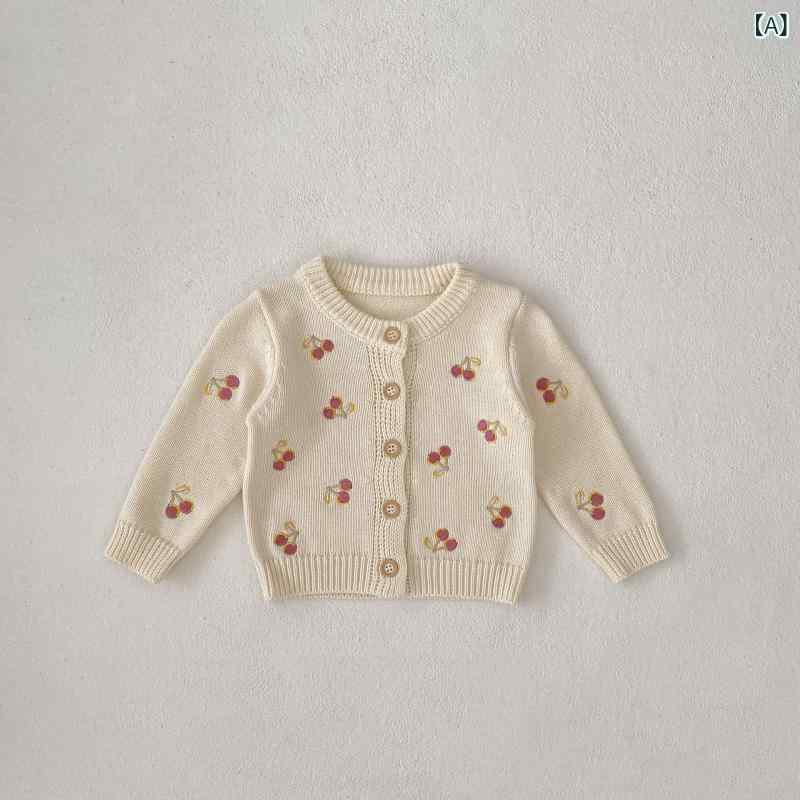 ・カテゴリ: キッズニット・対象: 女性・対象年齢: 1〜3歳、身長80〜100cm・スタイル: カジュアル・主な素材: 綿100%・厚さ: 標準・糸の太さ: 標準・ネックライン: クルーネック・袖丈: 長袖・開閉方式: シングルボタン・フ...
