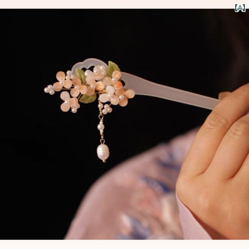ヘアアクセサリー 女の子 かんざし ヘアピン ヘアクリップ アセテート アクリル 花...