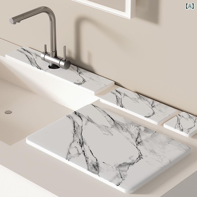 珪藻土マット 吸水 速乾 ドライングマット キッチン 洗面所 シンク周り 浴室 水回り 蛇口周り カウンタ..