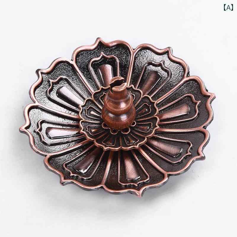 香炉 古銅色 檀香 線香立て 横置き おしゃれ 香座 アンティーク調 レトロ 新中式 茶道 瞑想 癒し アロ..