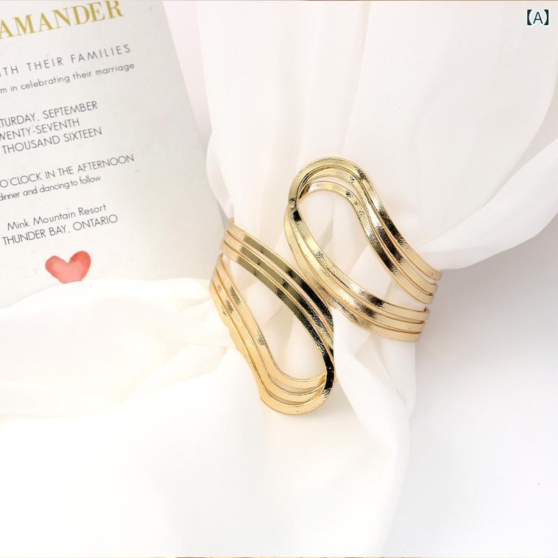 カーテンタイバック 金属製 変形らせん型デザイン クリップ ホルダー 鉄製 ゴールド シルバー シンプル..