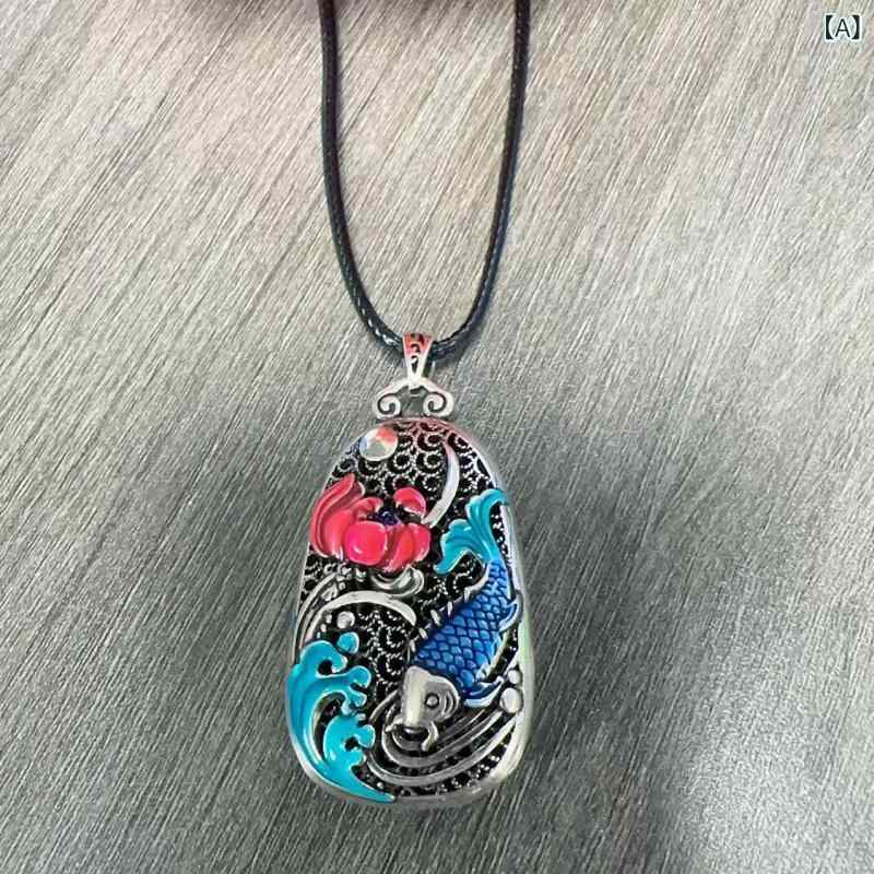 ・素材: 銅・加工: エポキシ樹脂・デザイン: 幾何学模様・チェーンスタイル: パールチェーン・ペンダント素材: 銅・周囲: 51cm～60cm・デザイン要素: 四角形・スタイル: 民族風・重量: ペンダント約20g・スタイル分類: 文芸レトロ・カテゴリ: ネックレス・対象: 女性