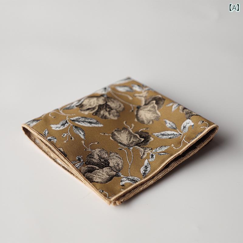 ポケットチーフ メンズ クラシック柄 ポリエステル ジャガード織り ビジネス フォーマル スーツ 宴会 結婚式 パーティー 披露宴 胸元アクセサリー