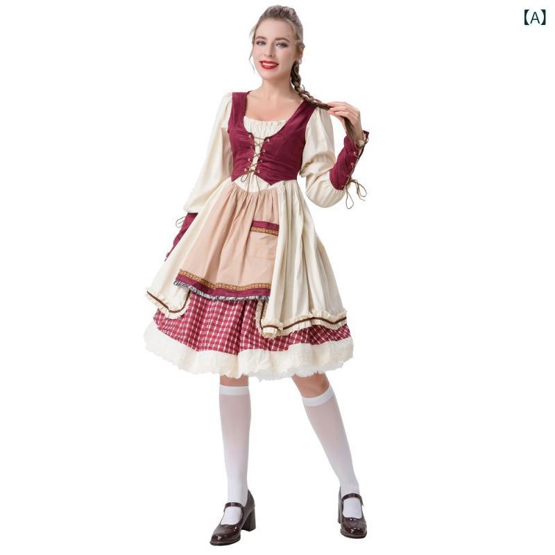 ワンピース レディース ハロウィン 赤ずきん コスプレ 仮装 なりきり 衣装 コスチューム マント付き ドレス ポリエステル セット パーティー イベント 舞台 ファンタジー かわいい