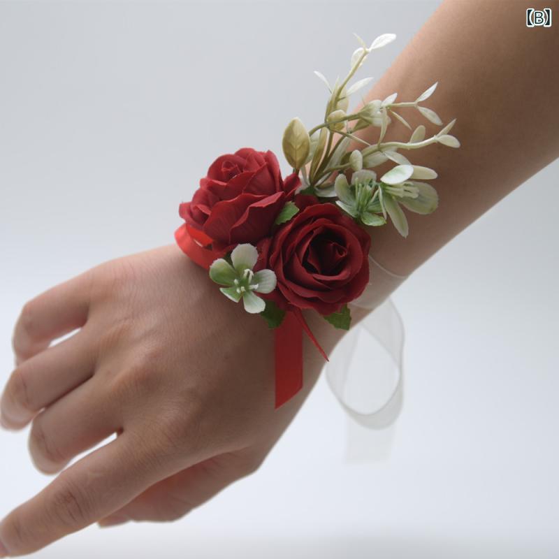 コサージュ ブートニア リストブーケ リストレット 新郎 新婦 介添人 ブライズメイ...