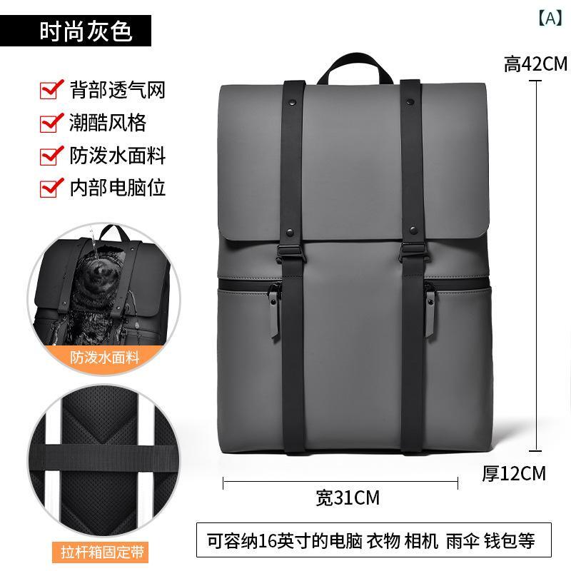 バックパック メンズ 高級感 PUレザー ビジネス 通勤 出張 短期旅行 大容量 多機能 16インチPC収納 エアクッションストラップ 負担軽減
