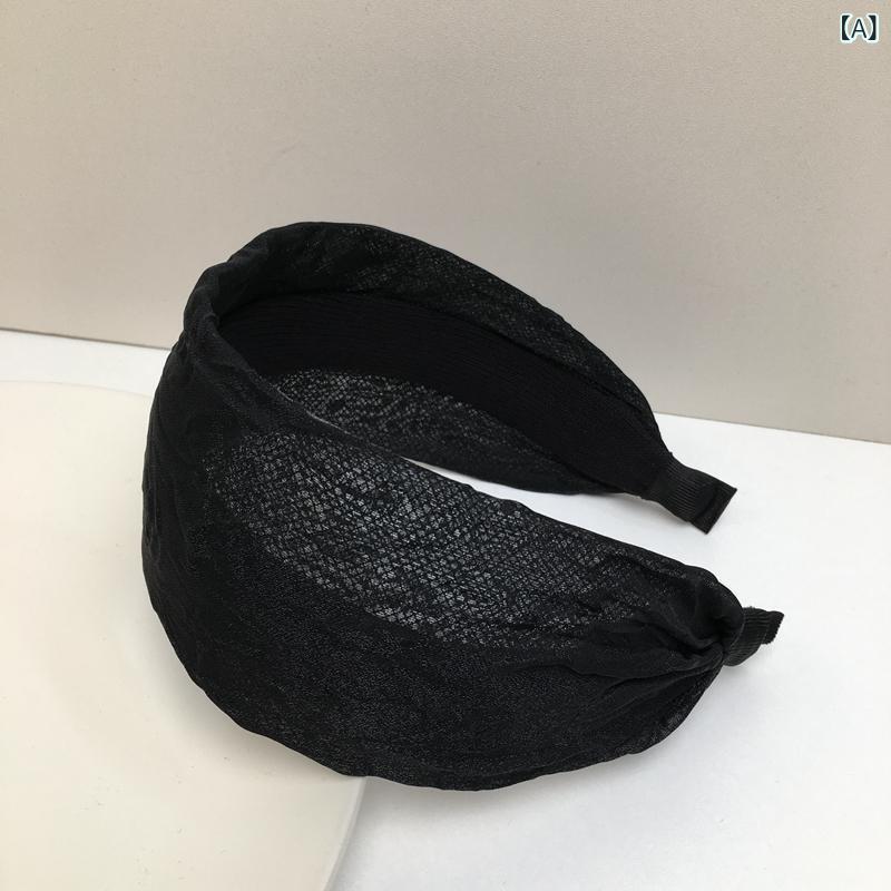 カチューシャ レディース 幅広 白髪隠し チュール プリーツ 無地 シンプル 韓国風 上品 エレガント 普..