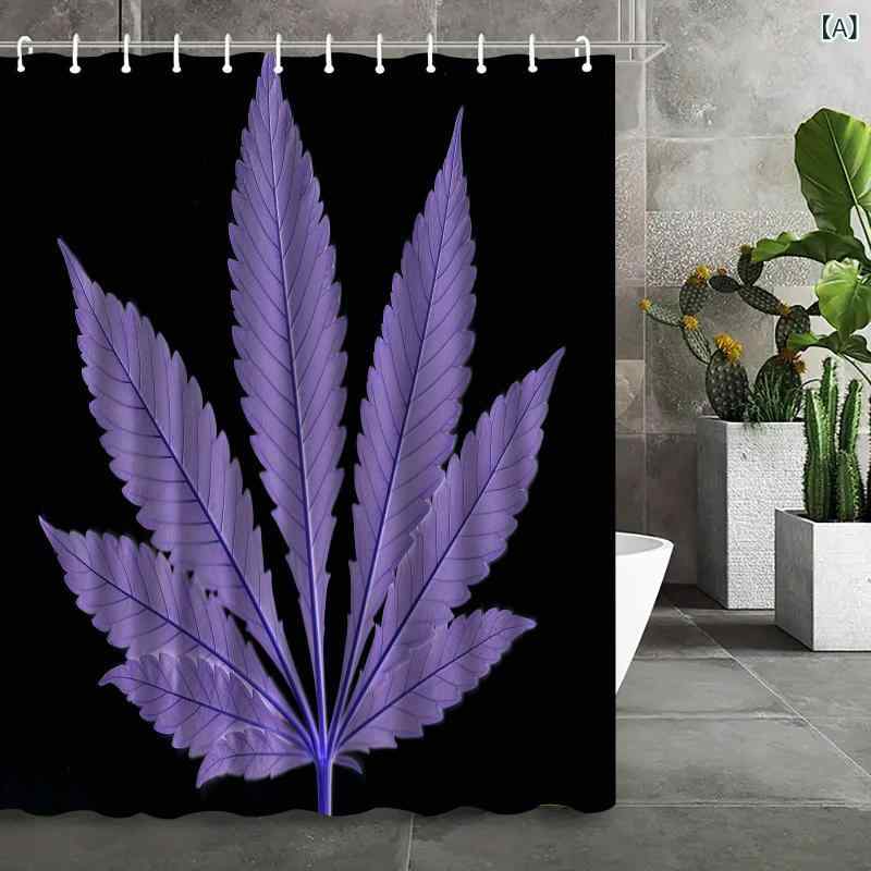 ・素材: ポリエステル・スタイル: モダンシンプル・柄: 楓葉・サイズ: 90x180cm、120x180cm、150x180cm、180x180cm、180x200cm・カテゴリ: 防水シャワーカーテン・設置方法: 穴あけ不要