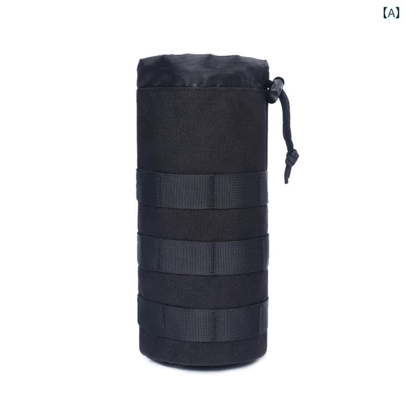 ウエストポーチ ボディバッグ ユニセックス 男女兼用 MOLLEシステム対応 タクティカル 多機能 登山 旅行 アウトドア キャンプ ドリンクホルダー オックスフォード生地 超軽量 撥水 傷防止 拡張性