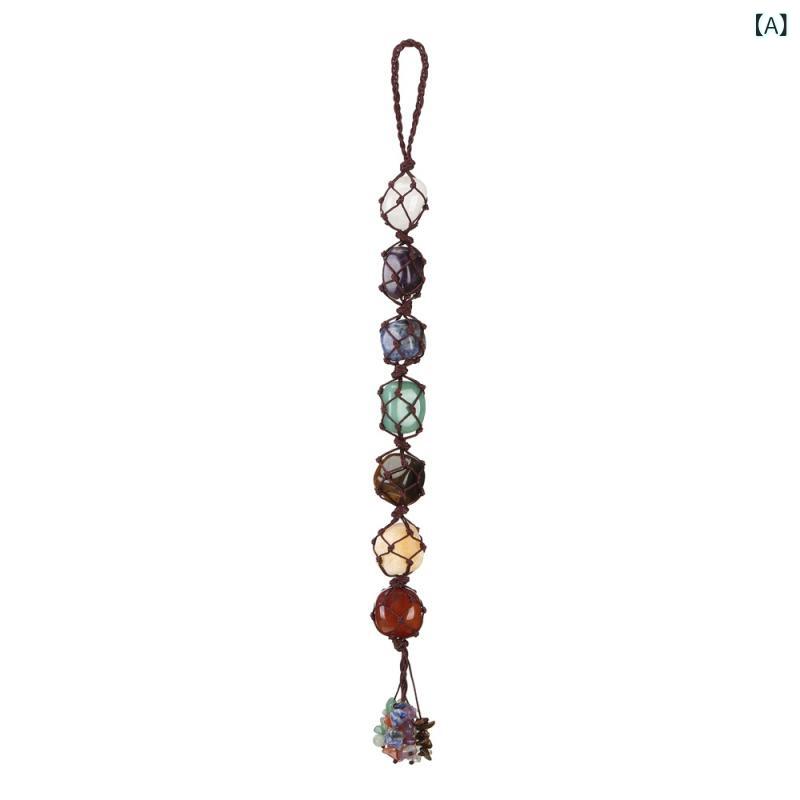 天然石キーホルダー 七色のクリス�