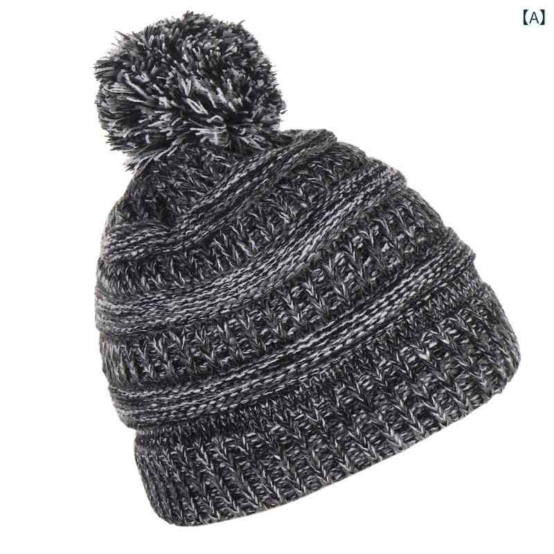 ニット帽 レディース 秋冬 ポンポン付き マルチカラー ねじり編み アクリル素材 防寒 保温 あったか かわいい カジュアル 普段使い お出かけ スキー スノボ 帽子 ビーニー カラフル