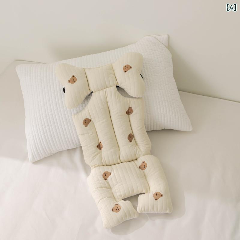 ベビーカーシート ベビー 赤ちゃん 秋冬 厚手 あったか 保温 防寒 刺繍 コットン ふかふか クッション ..