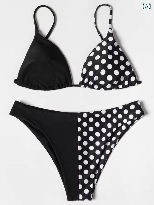 ・カテゴリ: 水着・スタイル: セクシー、レトロドット、欧米風・パッド・ワイヤー: 胸パッドあり、ワイヤーなし・主な素材: ポリエステル 82%・重量: 約150g・裏地素材: スパンデックス 18%・着用シーン: スイミング、マリンスポーツ・カラー展開: ブラック・サイズ展開: S、M、L・袖丈: ノースリーブ・デザイン: ビキニショーツ