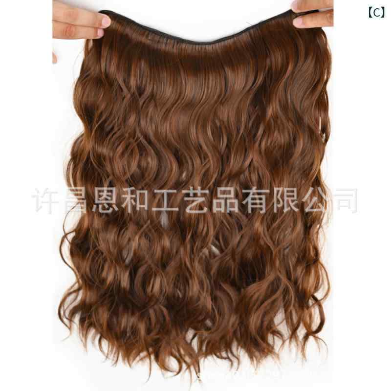 エクステ レディース 女性用 V型クリップ ボリュームアップ ロングカール コーンパーマ 自然な付け毛 ワンタッチ 耐熱ファイバー ヘアピース イメチェン 普段使い ふんわり 簡単装着