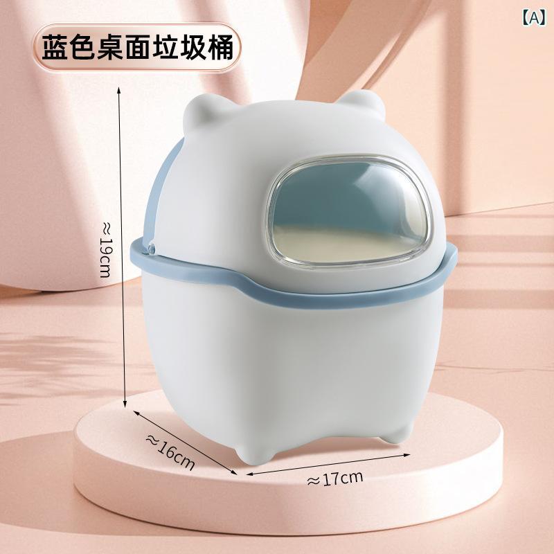 ・機能: 収納バケツ・開閉方法: 揺り蓋式・素材: プラスチック・プラスチック新材使用: 100%・容量: 4L以下・形状: 円筒形・カラー展開: ブルー、グリーン、オレンジ・使用シーン: 家庭用