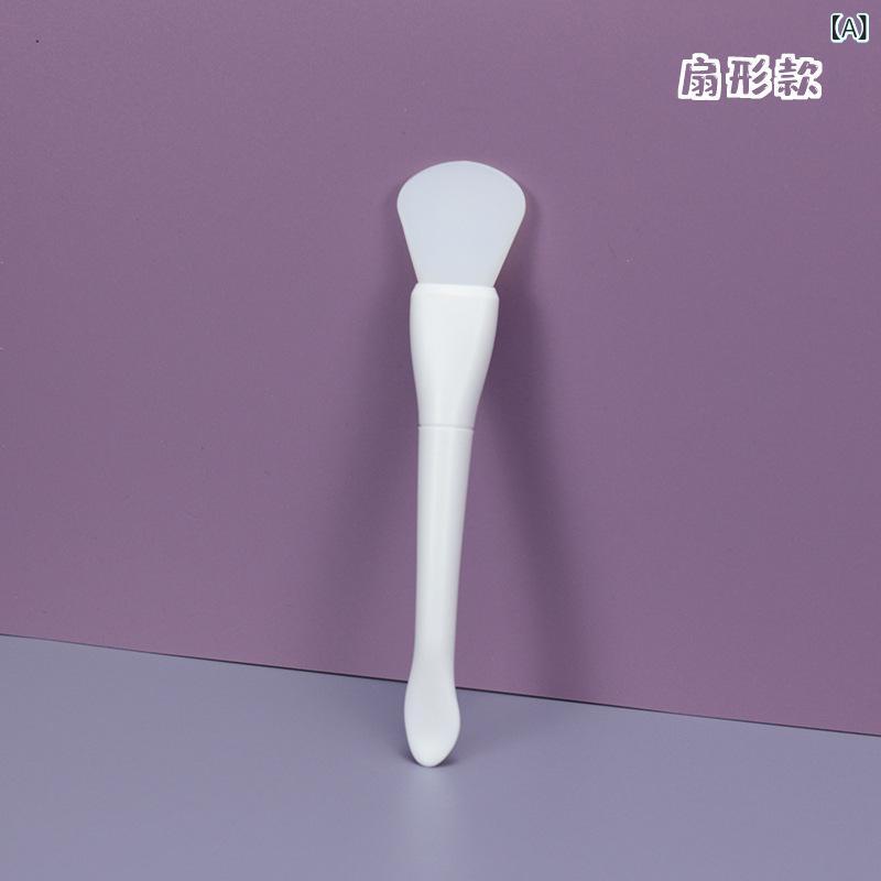 マスクブラシ シリコン製 ダブルヘッド 両用 魚尾型 へら スパチュラ フェイスパック 泥パック クリーム 塗布用 ソフトヘッド 顔用 スキンケア 携帯 お手入れ簡単(x2)