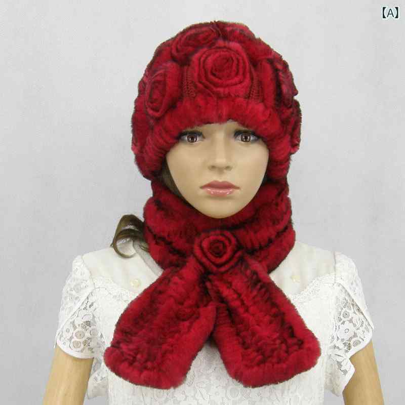 ニット帽 マフラー レディース レッキスラビットファー 厚手 編み込み 暖かい 防寒 保温 ふわふわ 柔らかな肌触り 高級感 韓国風 おしゃれ 秋冬 2点セット