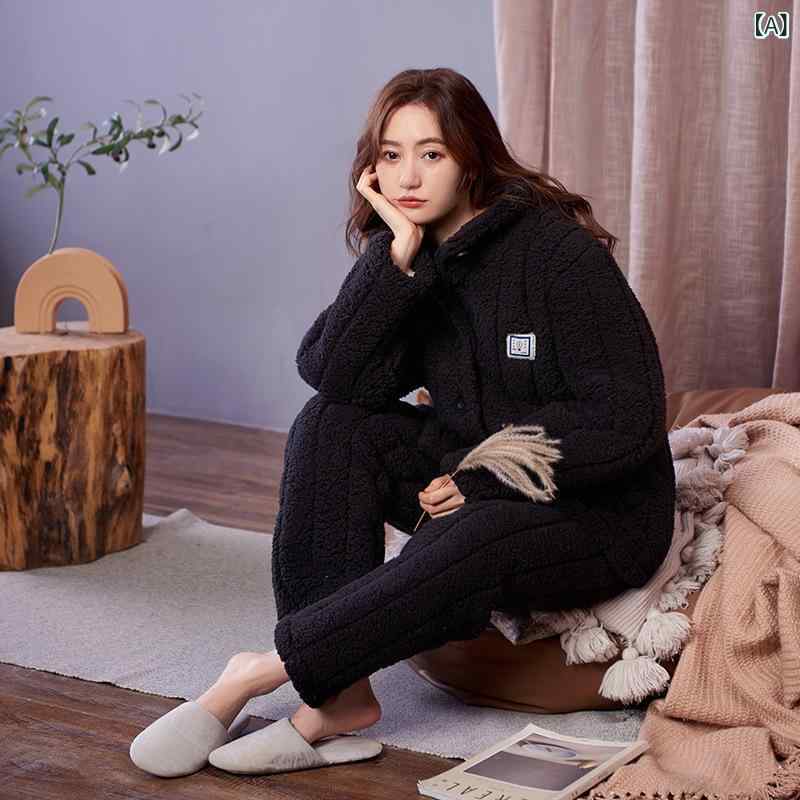 ・カテゴリ: パジャマ・素材: 中綿入り・スタイル: セットアップ、シンプルカジュアル・主な素材: ポリエステル100%・厚さ: 厚手・生地厚さ: 超厚手 (301-350g/m²)・ネックライン: 襟付き/ポロネック・袖丈: 長袖・パンツ...