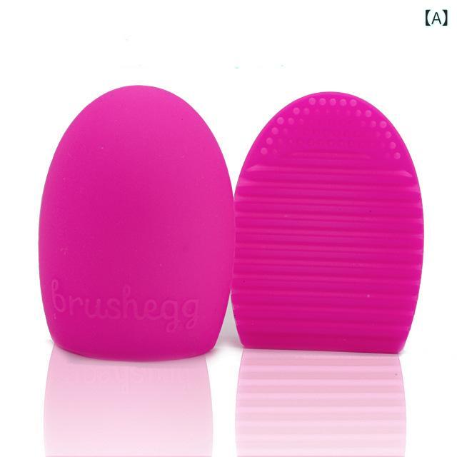 メイクブラシクリーナー アーチ形 シリコン 洗浄マット 化粧筆 パフ スポンジ 洗浄パッド クリーニングツール メイクアップ用品 お手入れ 便利グッズ ピンク グリーン ブルー ベージュ