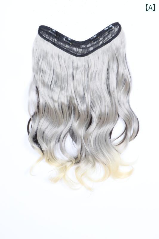 ウィッグ レディース 女性用 ワンタッチ カールヘア U字型 V字型 増毛 ボリュームアップ 自然 ふわふわ..