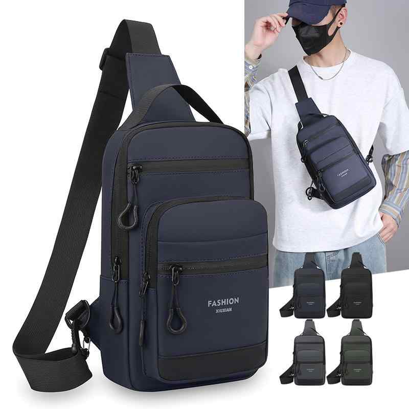 ボディバッグ 男女兼用 ユニセックス オックスフォード生地 防水 耐摩耗 ソフト ワンショルダーバッグ カジュアル 旅行 トラベル 普段使い ブラック グレー ブルー グリーン