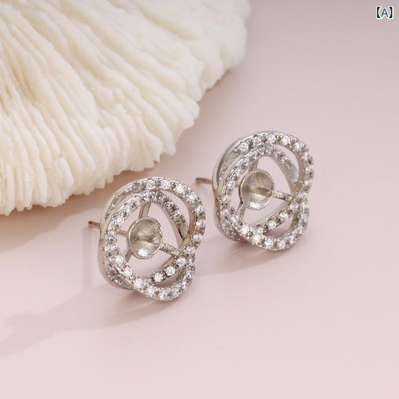 ・カテゴリ: ピアス・イヤリング・対象: 女性・スタイル: エレガント・主な素材: 銅・加工: 電鍍・形状: 幾何学・デザイン: 円形、環形・カラー展開: ホワイトゴールド、イエローゴールド