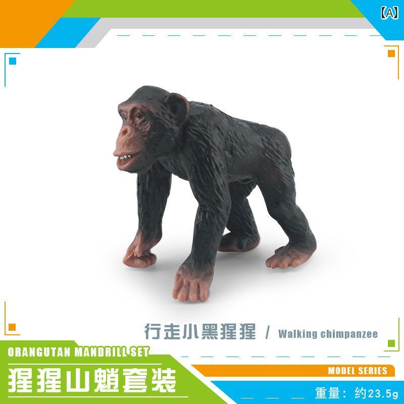 樂天商城 - フィギュア キッズ 子供 男の子 女の子 野生動物 アニマル 猿 類人猿 モデル リアル 精巧 ソリッド PVC製 チンパンジー マンドリル ドリル 置物 オブジェ 知育 学習 トイ ディスプレイ インテリア