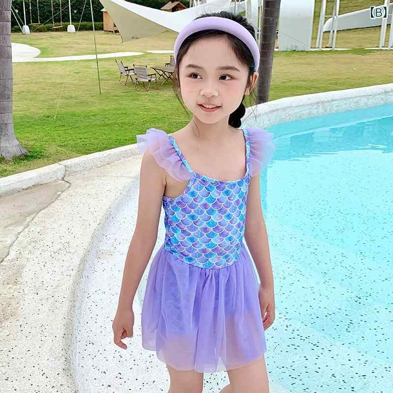 narukiの水着 女の子 キッズ 子供 ワンピース キャミソール型 スカート付き 高弾性 通気性 スポーティー カジュアル 温泉 プール スイミング｜アングル2