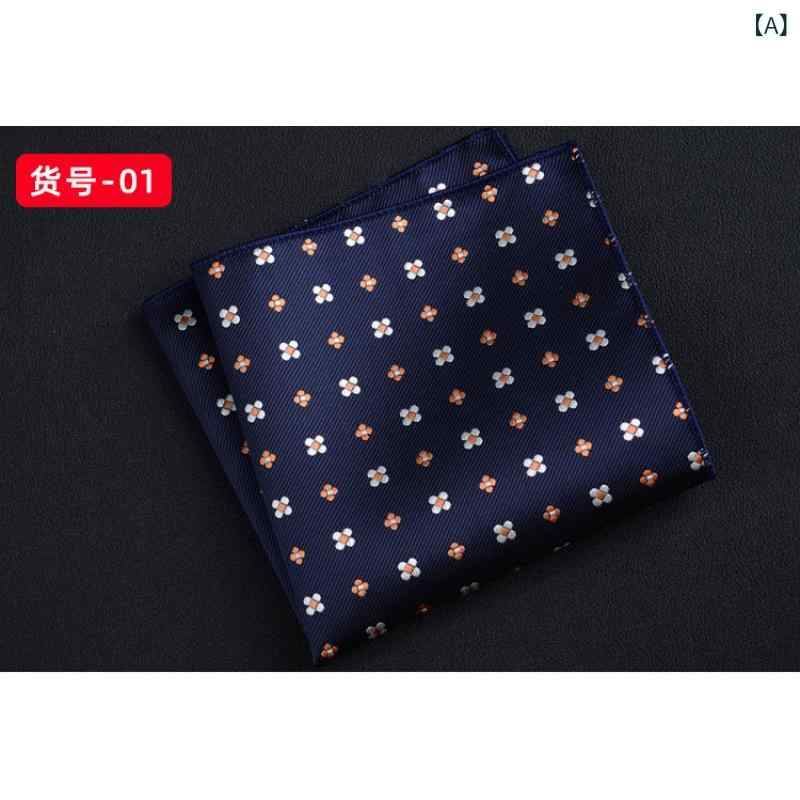ポケットチーフ メンズ レディース ユニセックス ハンカチ スカーフ ハンカチーフ 復古 刺繍 花柄 花卉 ポリエステル 涤纶 軽量 高級感..