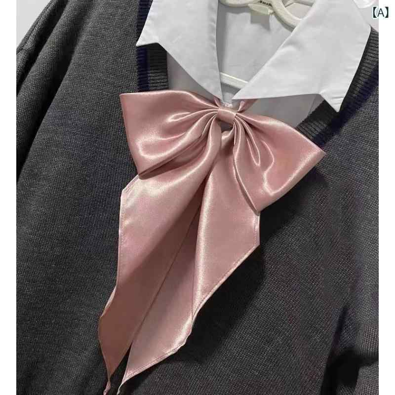 JK制服 蝶結 リボン ネクタイ 学院風 領結 ユニセックス ポリエステル 条紋 花柄 藕粉 酒紅 パール白 水色 水粉 黄色 銀灰 黒 紺 大型 大人 かわいい 韓流 春季 百搭 基礎色 色織 平頭型