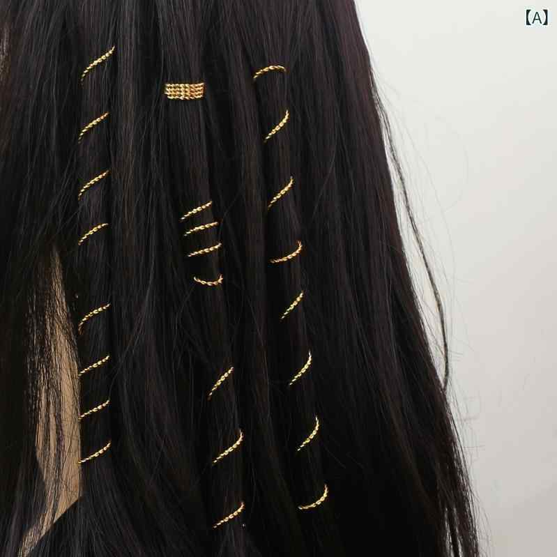 ・カテゴリ: ヘアアクセサリー・タイプ: 編み込みクリップ・素材: 合金・加工: メッキ・カラー: 金色・要素: チェーン・スタイル: おしゃれ・対象: 女性用