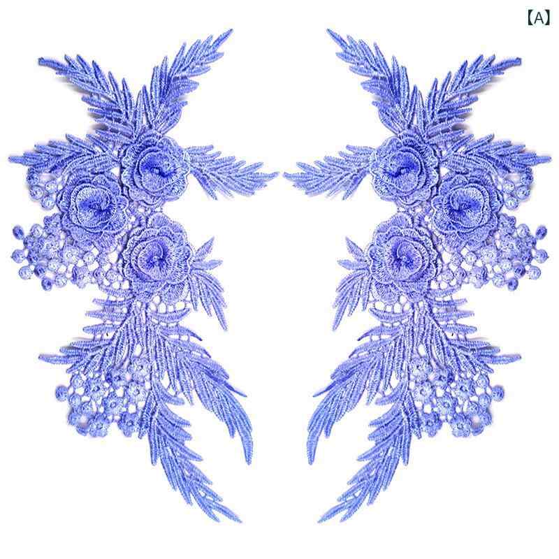 ・主な素材: 水溶刺繍・カラー展開: 天藍、アイスブルー、ダークグリーン、ピンク、レッド、ブラウン、ダークブラウン、ブラック、ホワイト