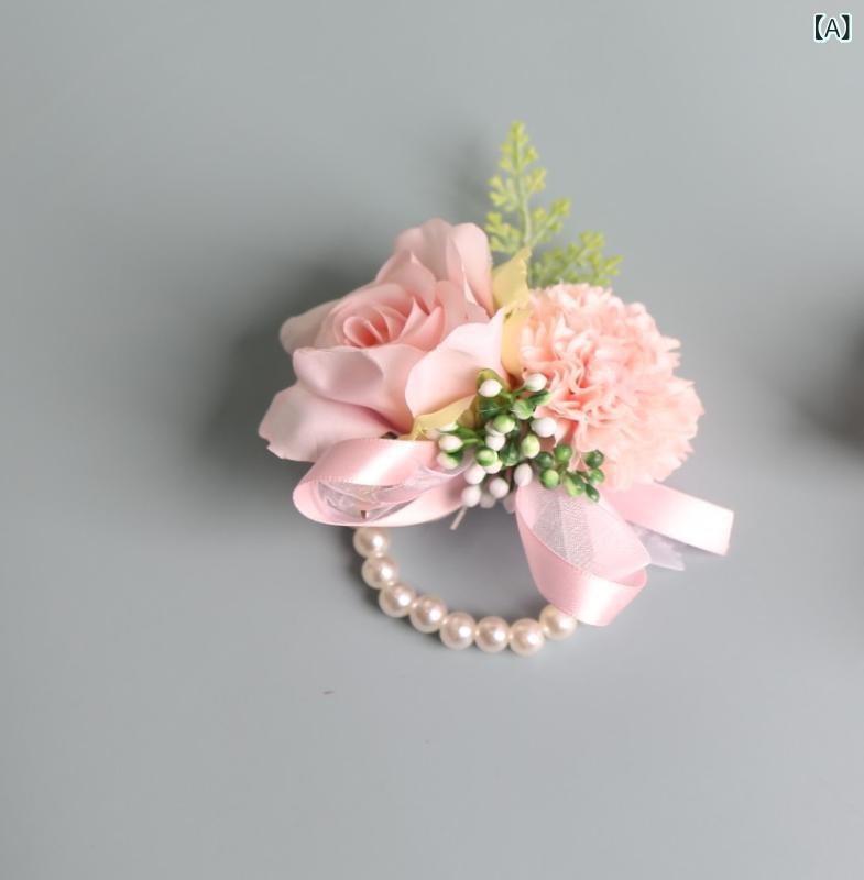 ・主な素材: 花・スタイル: 欧風・種類: 手首花、胸花・サイズ: 8*12・製作: ・使用場面: 婚礼
