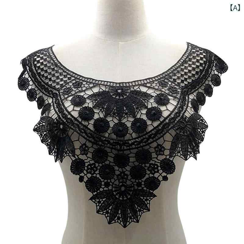 Other - フェイクカラー 立体刺繍 レース 胸花 リボン 切り替え 涤光丝 立体透け ブラック ホワイト ベージュ ワインレッド レディース ドレス 礼服 配飾 服飾 普段使い 軽量 高級感