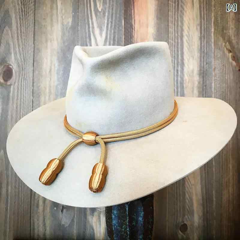 Hat - 礼帽 メンズ 羊毛 フェルトハット コーン型 曲がりつば 春秋 ファッション 通勤用 ヨーロッパスタイル 米色 グレー 遮光 機能 軽量 高級感