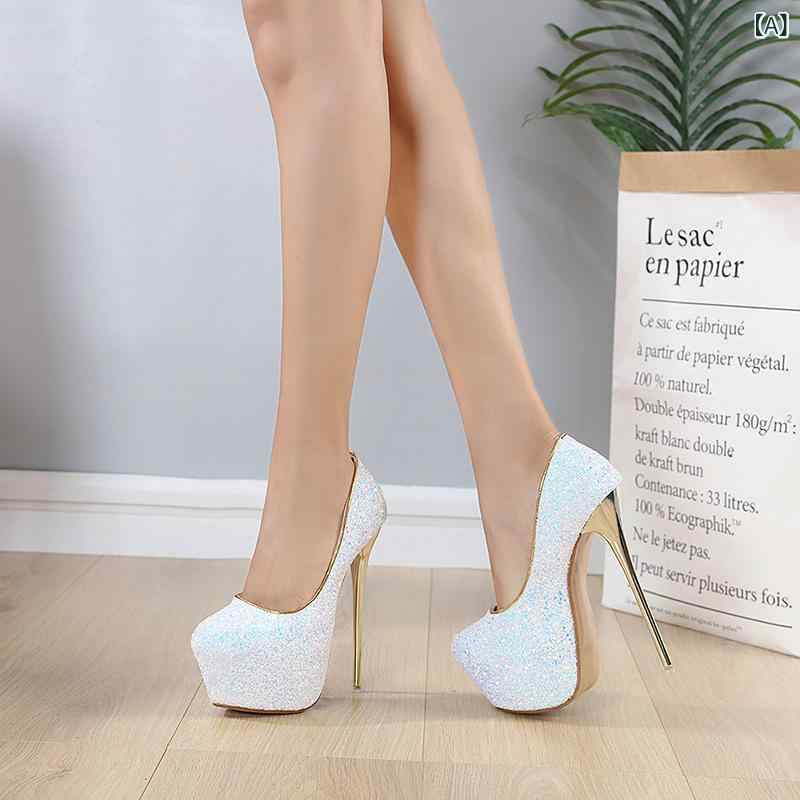 パンプス レディース 細ヒール 16cm 超高ヒール セクシー 夜店 丸トウ 磨砂 ローカット シングルストラップ シースルー ピンク ブラック ホワイト 春夏 秋 宴会 低幫 接触冷感 PUソール 超繊内張り 粘着底 セットオン 通用 セットフット