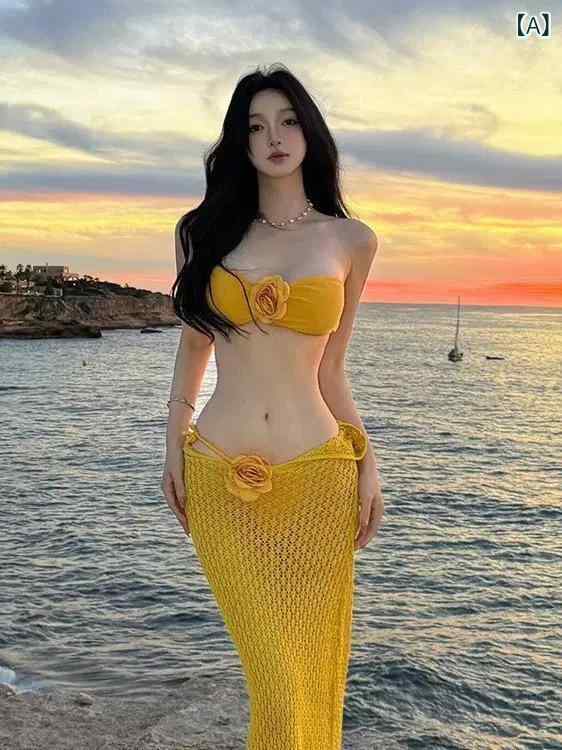 ・カテゴリ: ビキニ・スタイル: セクシー、タイト、バックレス、高弾性、耐久性、欧米風・対象: レディース・対象年齢: 成人・胸パッド: 胸パッドあり、ワイヤーなし・素材: ナイロン・素材割合: 85%・裏地素材: ポリエステル・裏地割合: 85%・重量: 約150g・対応シーン: 水泳、ウォータースポーツ・袖丈: ノースリーブ・カラー展開: ジンジャー単体、パープル単体、グリーン単体、ジンジャー・ニットセット、パープル・ニットセット、グリーン・ニットセット・サイズ展開: S、M、L・デザイン: 三角パンツ