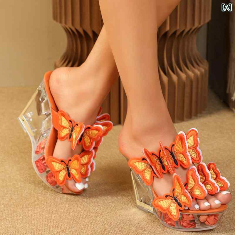 ヒールシューズ 女性用 11cm ウェッジヒール 夜店用 ダンスシュー...(4.0)