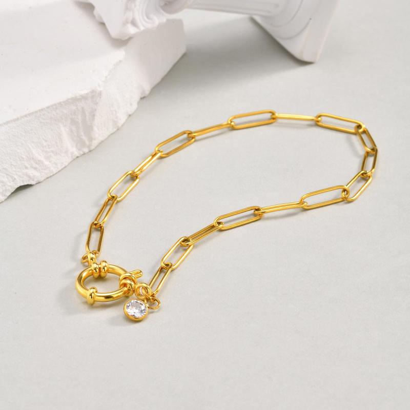 脚飾 女性用 脚チェーン 金色 長方形チェーン 気泡バックル ファッション アクセサ...